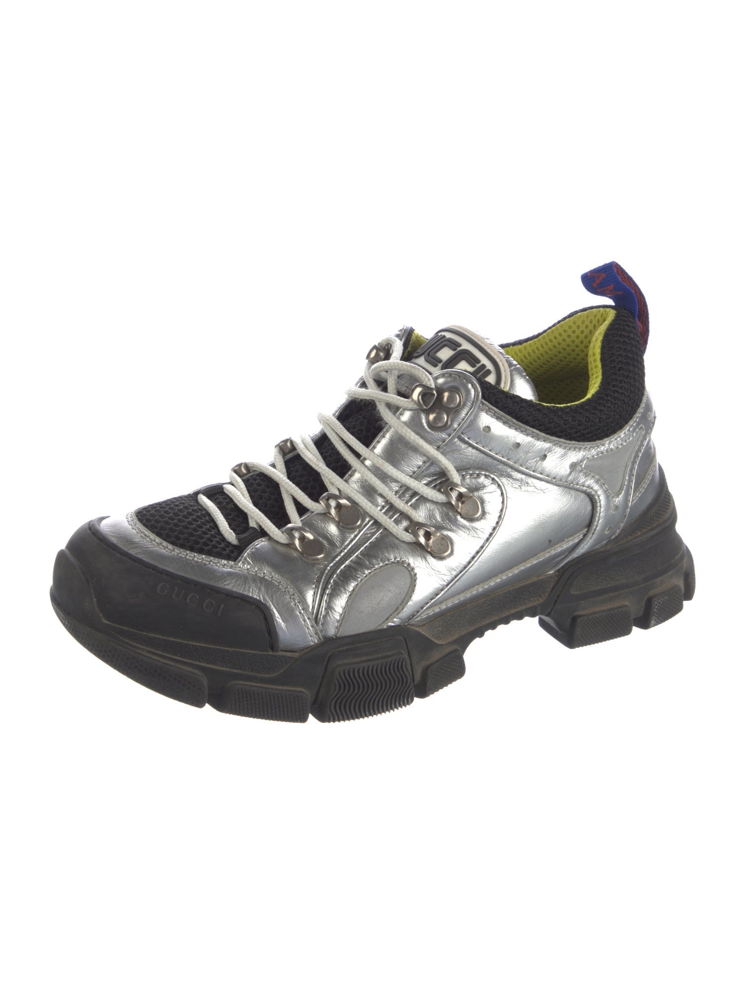 Gucci Leather Colorblock Pattern Chunky Sneakers